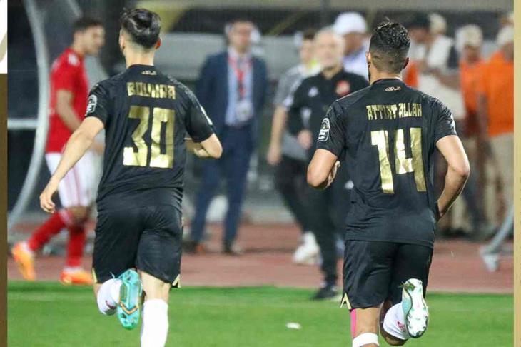 بوهرة يحتفل بهدفه في الأهلي